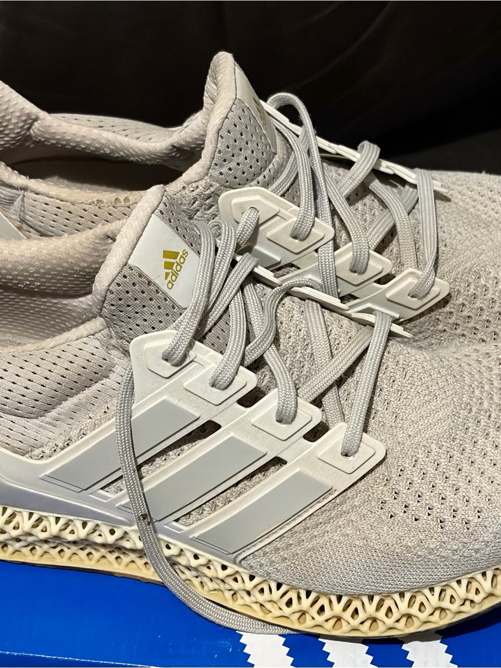 Adidas Ultraboost 4D “Grey Gold Metallic” Men’s size 11.5